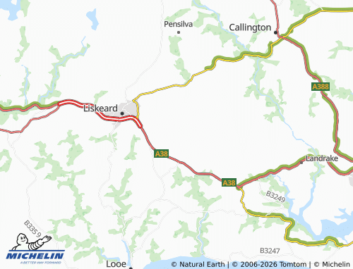 MICHELIN Menheniot map - ViaMichelin