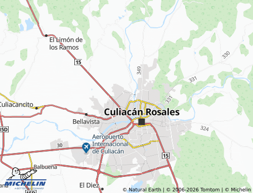 MICHELIN Riveras del Humaya map - ViaMichelin