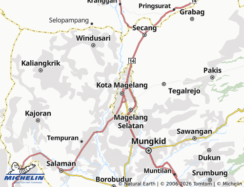 Mapa MICHELIN Kota Magelang - ViaMichelin