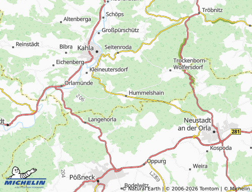 Mapa MICHELIN Hummelshain - ViaMichelin