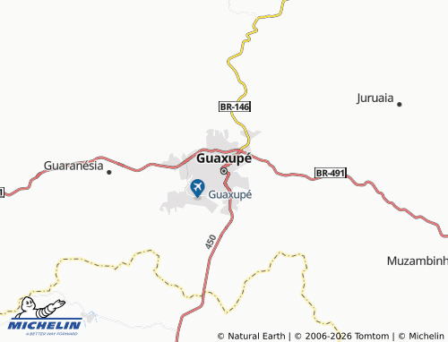 Carte MICHELIN Guaxupé - ViaMichelin