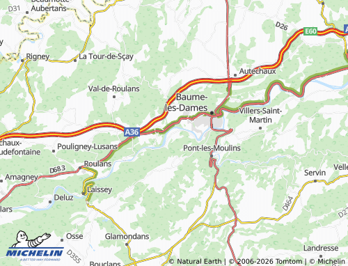 MICHELIN Esnans map - ViaMichelin