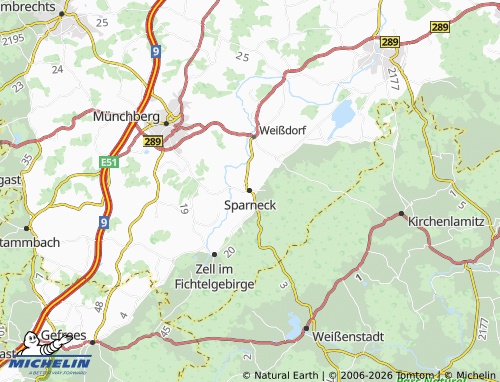 Mapa MICHELIN Sparneck - ViaMichelin