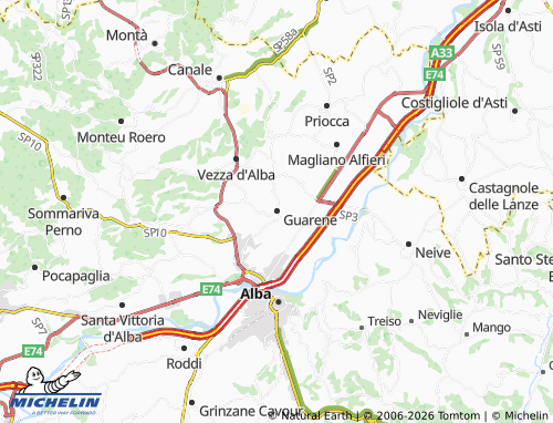 Mapa MICHELIN Guarene - ViaMichelin