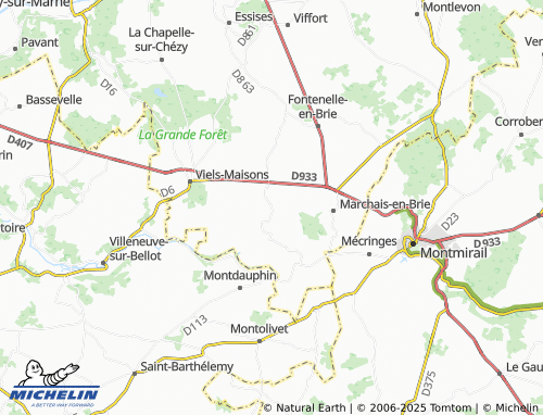 MICHELIN L'Épine-aux-Bois map - ViaMichelin