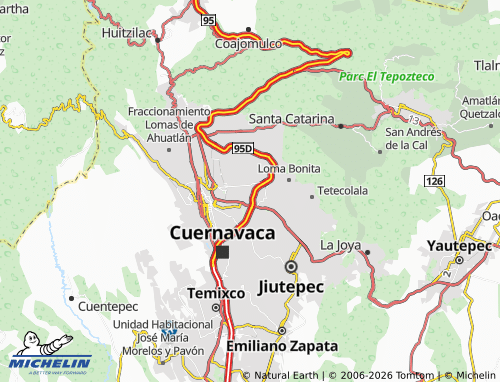 Mappa MICHELIN Jardines de Cuernavaca - ViaMichelin