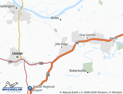 Mapa MICHELIN Villa Ridge - ViaMichelin