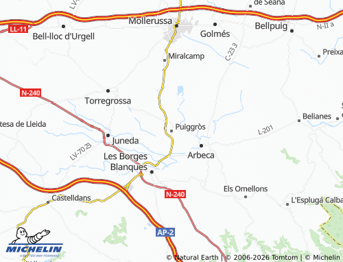 Carte MICHELIN Puiggròs - ViaMichelin