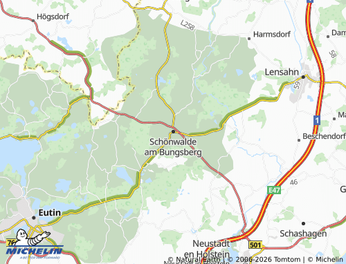 MICHELIN Schönwalde am Bungsberg map - ViaMichelin