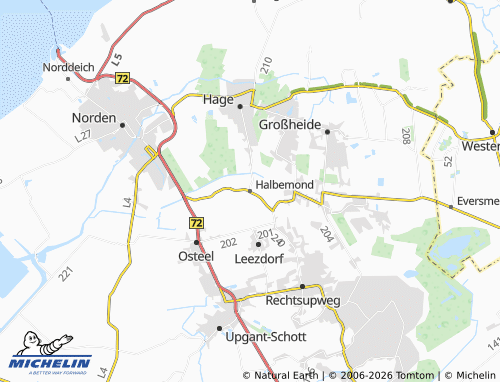 MICHELIN Halbemond map - ViaMichelin