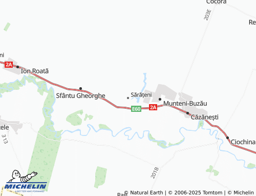 MICHELIN Sărățeni map - ViaMichelin