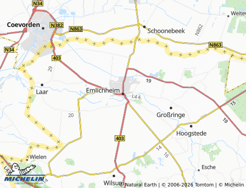 MICHELIN Emlichheim map - ViaMichelin