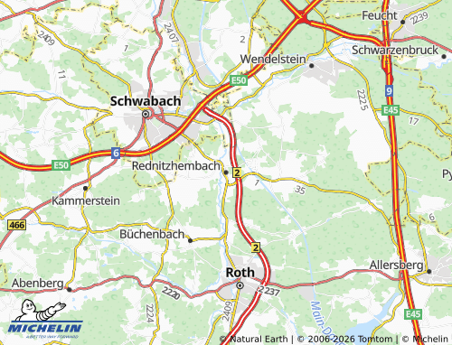 Mappa MICHELIN Rednitzhembach - ViaMichelin