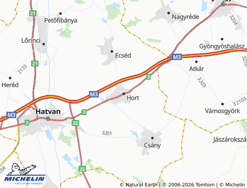 Mapa MICHELIN Hort - ViaMichelin