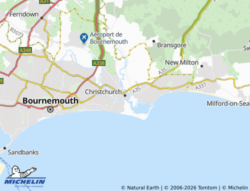 MICHELIN Christchurch map - ViaMichelin