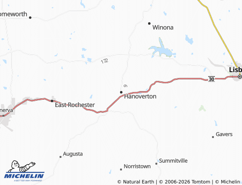 Mapa MICHELIN Hanoverton - ViaMichelin