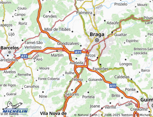 Carte MICHELIN Aveleda - ViaMichelin