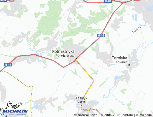 Mapa MICHELIN Rotmistrivka - ViaMichelin