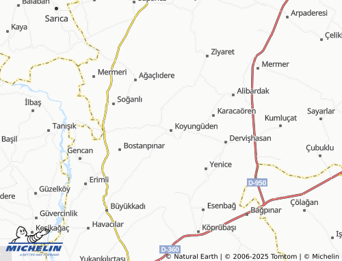 MICHELIN Koyungüden map - ViaMichelin