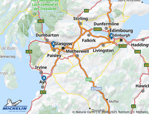 MICHELIN South Lanarkshire map - ViaMichelin
