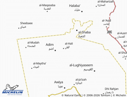 MICHELIN-Landkarte al-Hali - ViaMichelin