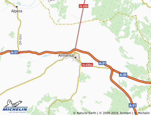 MICHELIN Almansa map - ViaMichelin