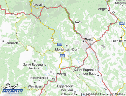 MICHELIN Gutenberg an der Raabklamm map - ViaMichelin