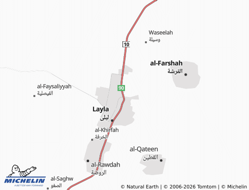 MICHELIN-Landkarte al-Jazeerah - ViaMichelin