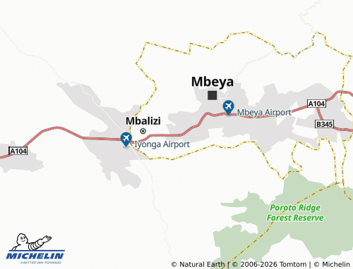 Mapa MICHELIN Iyunga - ViaMichelin