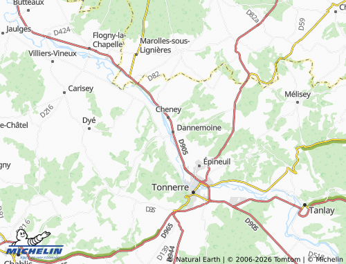 Kaart MICHELIN Dannemoine - ViaMichelin