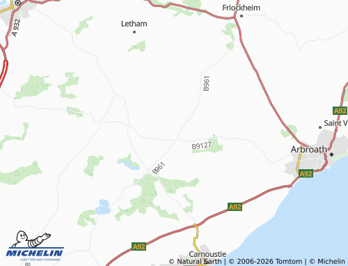 MICHELIN Carmyllie map - ViaMichelin