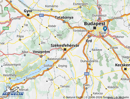Carte MICHELIN Fejér - ViaMichelin