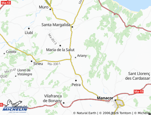 Mappa MICHELIN Ariany - ViaMichelin