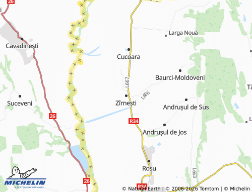 MICHELIN Zîrnești map - ViaMichelin
