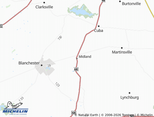 Carte MICHELIN Midland - ViaMichelin