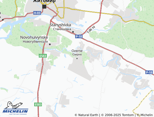 MICHELIN Ozerne map - ViaMichelin