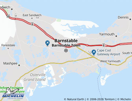 Mapa MICHELIN Barnstable - ViaMichelin