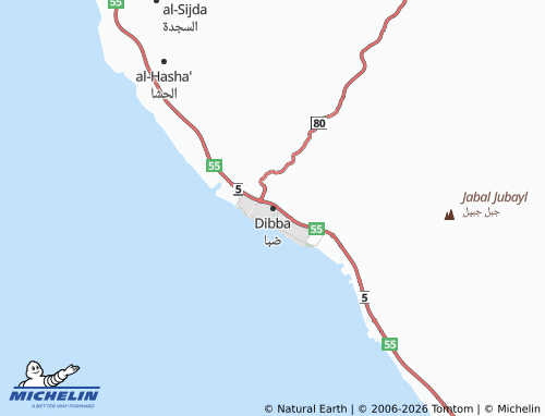 Kaart MICHELIN Dibba - ViaMichelin