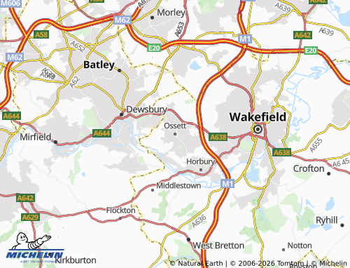 Carte MICHELIN Ossett - ViaMichelin