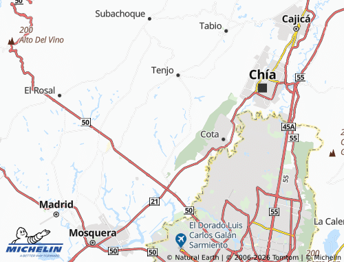 MICHELIN Chacal map - ViaMichelin