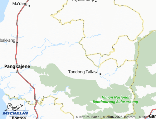 MICHELIN Bulu Tellue map - ViaMichelin