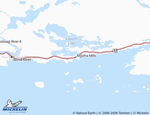 MICHELIN Algoma Mills map - ViaMichelin