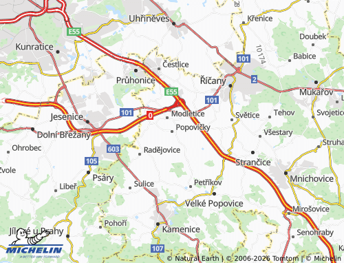 Mappa MICHELIN Popovičky - ViaMichelin
