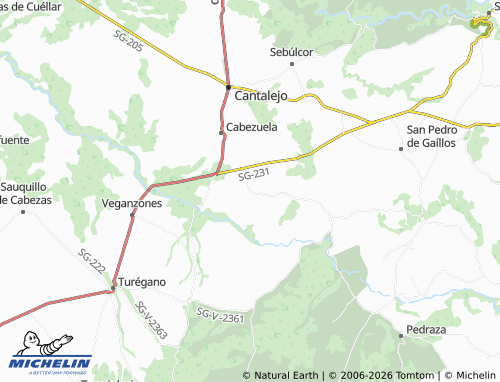 MICHELIN Puebla de Pedraza map - ViaMichelin