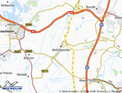 MICHELIN Bellingwolde map - ViaMichelin