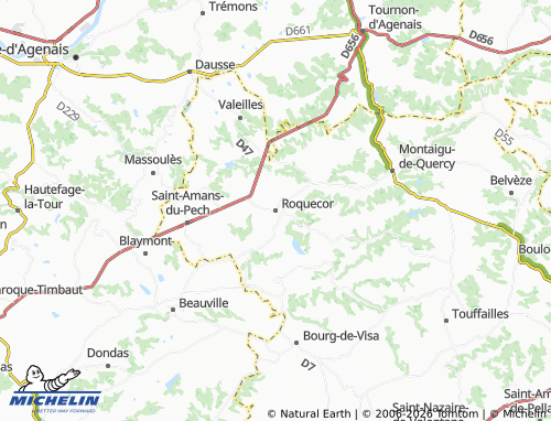 Carte MICHELIN Roquecor - ViaMichelin