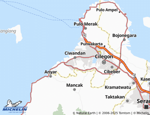 MICHELIN Ciwandan map - ViaMichelin