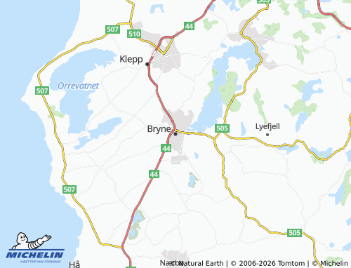 Mappa MICHELIN Bryne - ViaMichelin