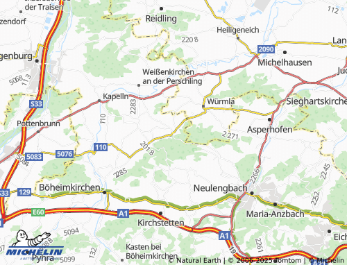 MICHELIN Murstetten map - ViaMichelin