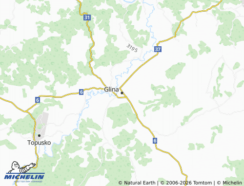Mapa MICHELIN Glina - ViaMichelin